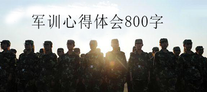 军训心得体会800字